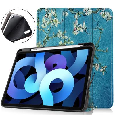 China Protective Case For Ipad Air 2020 Printed Colorful PU Leather And Soft TPU Cover Device For Ipad Air 4 10.9 inch With Pen Slot for sale