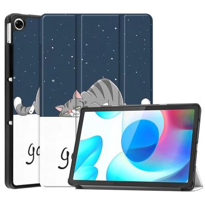 China Protective Cover Case For Realme Pad 10.4 Inch Magnetic Leather Triple PU Stand Tablet Case For Realme Pad 10.4