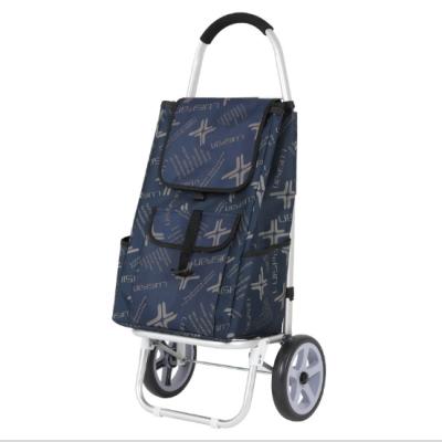 China Grocery Antirust Collapsible Bag Trolley Collapsible Shopping Cart With Wheels Customized Logo for sale