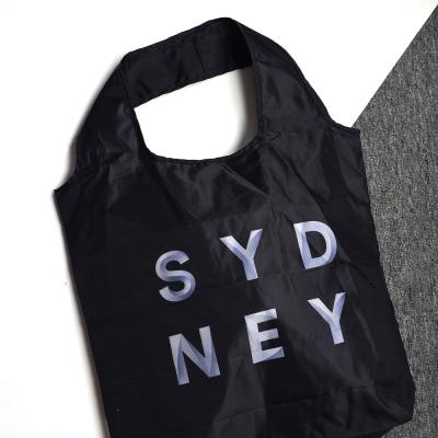 China Eco - Friendly Cheap Plain Recycled Christmas Polyester Custom Shopping RPET Logo Tote Bag With Zipper for sale