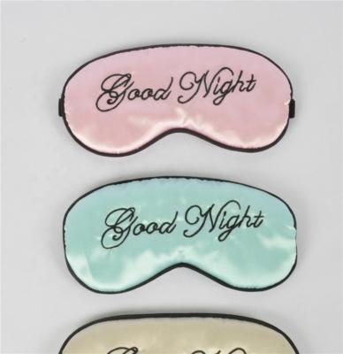 China Custom Printed Anti-Puffiness Mulberry Travel Gel Gold Steamer 190T Polyester Silk Eye Mask For Sleeping for sale