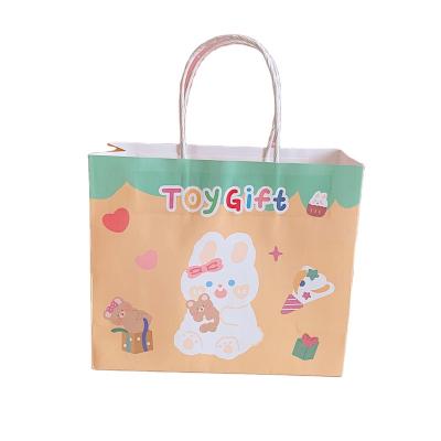 China Recycled Materials Women Handbag INS Clothing Shopping Bags Paper Bags for sale