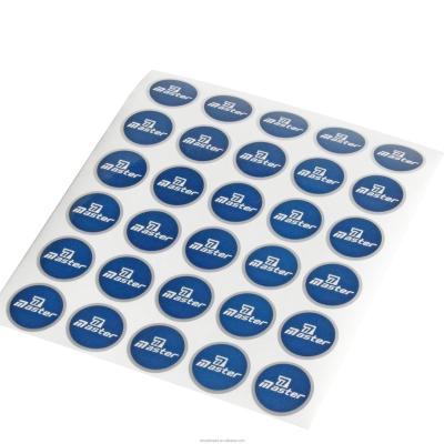 China Round Dot Logo Waterproof Custom Printing Stickers for sale