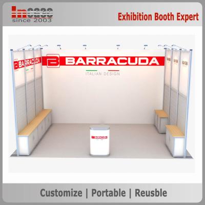 China 10 Feet * 20 Feet Modular Exhibit Show Booths With Counters Custom Made for sale