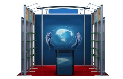 China Custom Portable Aluminum Booth , 10ft 3 x 3 Chemical Exhibition Booth Displays for sale