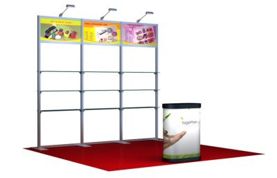 China Portable Custom Exhibit Booths , Affordable 3x3 Exhibitor Booth Displays for sale