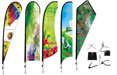 China Polyester Fabric X Base Flying Banners , Printed Tear Drop Flags For Sport for sale