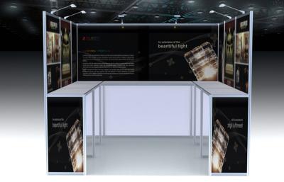 China Portable Black Exhibition Booth Displays , Modular Trade Show Display Systems for sale