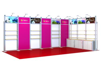 China Aluminum Portable Fabric Booth Displays , Creative Trade Show Booths 10X20 for sale