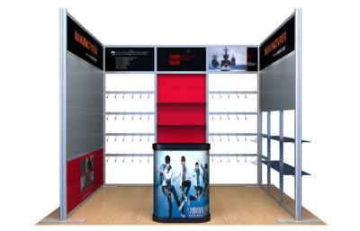 China Portable Black 10x10 Booth Display , Lightweight Trade Show Exhibit Display for sale