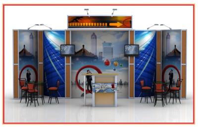 China Heavy Duty Portable Expo Booth Displays Eco-Friendly With Aluminum Frame for sale