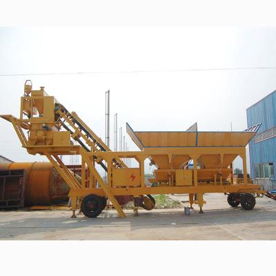 China Easy to move and stable output. 1.5m Portable Concrete Batch Discharge Construction Mixers YHZS60 Plant Removable And Convenient Height for sale