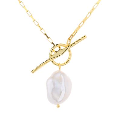 China Office/Freshwater Pearl Necklace 2021 Pearl Necklace Sterling Silver 925 Custom Career Women Necklace for sale