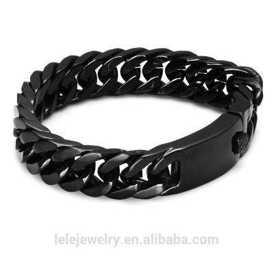 China Stainless Steel And Stainless Steel Cuban Link Silicone Hand Bracelet Color Man for sale