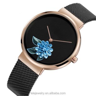 China 2018 Water Resistant New Product Custom Logo Fancy Ladies Watches Automatic Flower for sale