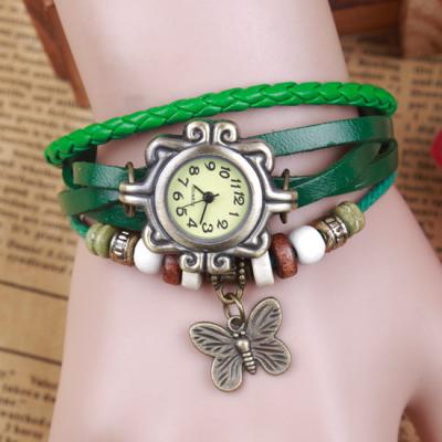 China Wholesale Fashion Vintage Women Wrist Clasp Strap Watch Leather for sale