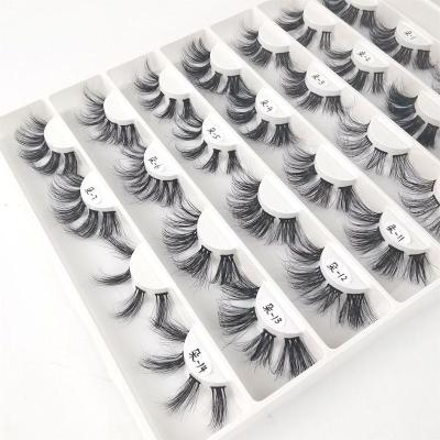 China Long Lasting Lashes Lashes Wholesale Pre Cut Segment DIY 25mm 3D Mink Eyelashes Fluffy Mink Tapered Lashes With Custom Private Label Magnet Box for sale