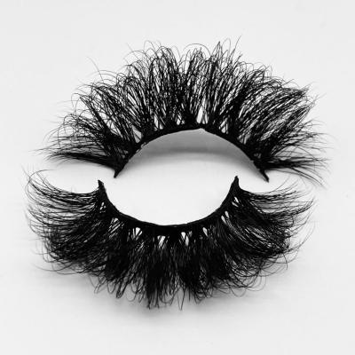 China Wholesale DOUBLE DENSITY 25mm Curl Real Mink Long Lasting Russian Deep Strip Eyelash Lashes With Private Label Magnet Boxes for sale