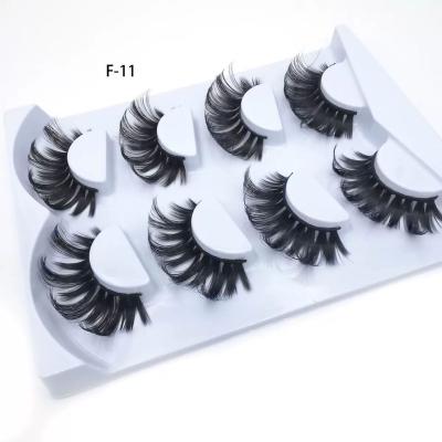 China Factory wholesale natural soft eyelash faux mink volume strip lashes wink winged eyelash extensions c d loop strip eyelash OEM private label for sale