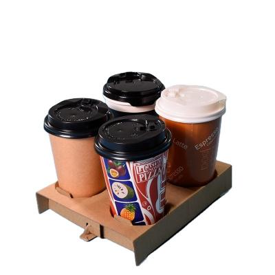 China Disposable vending cup holder coffee cup holder tray 4 grids 2 grids for sale