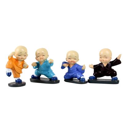 China Resin Selling Cute Small Room Decoration Resin Ornaments Monk Car Interior Decoration Ornaments for sale