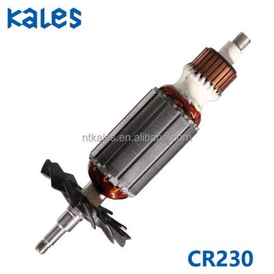 China CR230 steel and copper wire/rotor crown armature for crown angle grinder spare part armature for sale