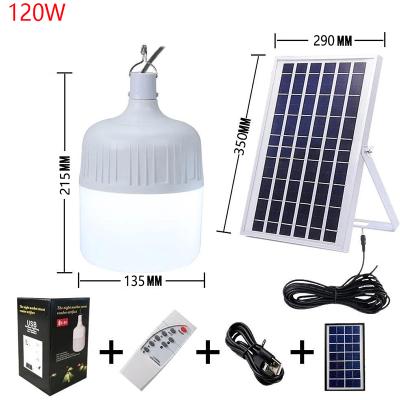 China Auto On / Off Warehouse Emergency 120w Solar Light Bulb Led Light for sale