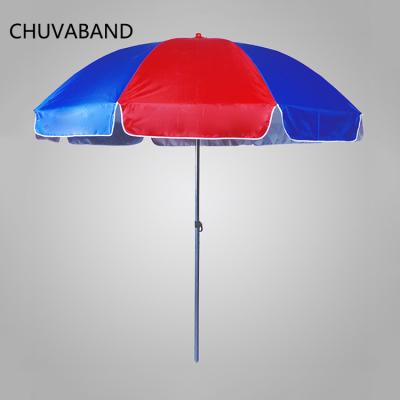 China Custom Printed Chinese CHUVABAND 2.6M Oxford Silver Coating Beach Umbrellas Custom Printed Promotional Advertising Outdoor Beach Umbrella for sale