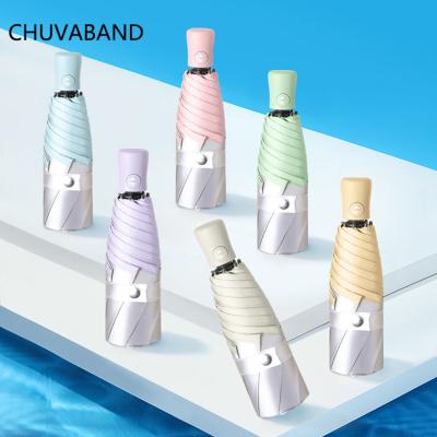 China Morden CHUVABAND 21 Inch 7K Luxury Automatic Umbrella Mini Pocket Umbrella Compact Capsule UV Protection Smaller 21 Times for sale