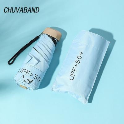 China Morden CHUVABAND Mini Pocket Aluminum Shaft Umbrella 19inch 6k 190T Luxury Super Pongee 5 Times Customized Customized With Printing Logo for sale