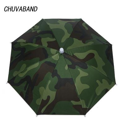 China Outdoor PESCA Foldable Sun CHUVABAND Luxury Portable Umbrella Morden Rain Hat Army Green Shade Waterproof Camping Beach Fishing Headwear for sale