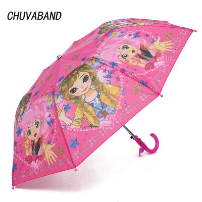 China Morden Luxury CHUVABAND Shape Two Times Umbrellas Raining Cartoon UV Children Umbrella For Children Windproof Women Umbrellas Female YS210025 for sale