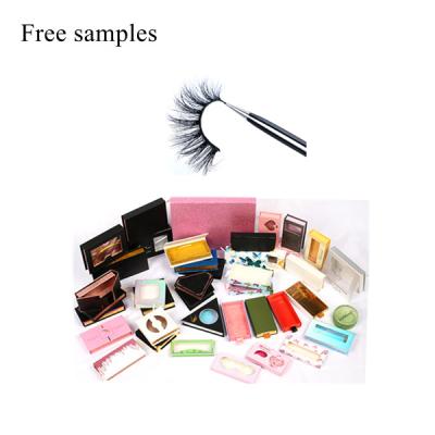 China Natural Long Mink False Eyelashes Private Labels Manufacturers Wholesale Black OEM Customized 3D 100% Hand Made for sale