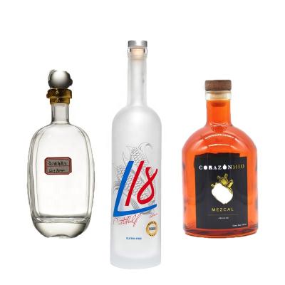 China Empty Beverage Whiskey Juniper Whiskey Rum Tequila Juice Tequila Juice Maple Syrup Maple Syrup Spirits Bottle Glass Whiskey Juniper Whiskey Sparkling Wine Cider Liquor Bottles for Spirits for sale