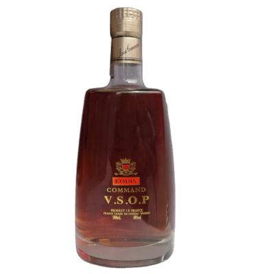 China Brandy Bottle 700ml 750ml Round Shape Beverage Maker Brandy Bottles Glass For Brandy Whiskey And Vodka for sale