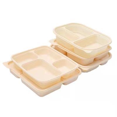 China 2021 hot sales disposable cornstarch food container biodegradable plastic takeaway microwavable bowl for sale