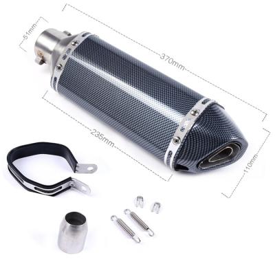 China Stainless Steel 38-51mm Universal Motorcycle Exhaust Modify Motocross Exhaust Muffler for sale