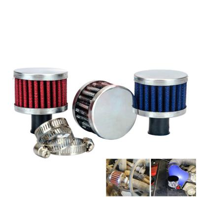 China Air Filter With Universal Flange Interface Motorcycle Air Filters 12mm Sliver Car Cold Air Intake Filter for sale