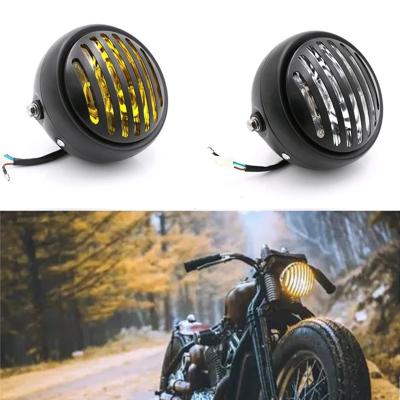 China Retro Head Light Haed Lamp Motorcycle Accessories Cafe Runner Headlights Cafe Runner Refit Headlight For CG125 GN125 for sale