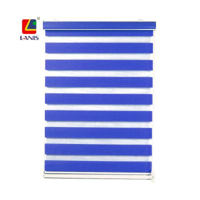 China LANIS China Double Roller Shades Supplier Manual Shades Zebra Fabric Zebra Roller Shade Parts And Zebra Blind Shade Mechanism for sale