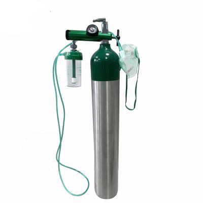 China Medical Gas HP-IG JE Medical Oxygen Cylinder Click Regulator CGA870 Humidifier Bottle Mask Cannula 4.6L For Sale for sale