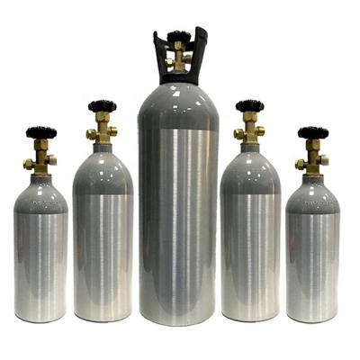 China Hot Sale 5lb 10lb 20lb Aquarium CO2 Gas Cylinder Aluminum CO2 DRINK Tank With Valve And Regulator For Sale for sale