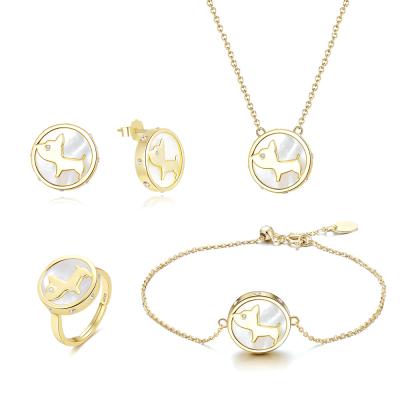 China Cute New Design High Quality Women Jewelry Sets 925 Sterling Silver Simple Jewelry Sets for sale