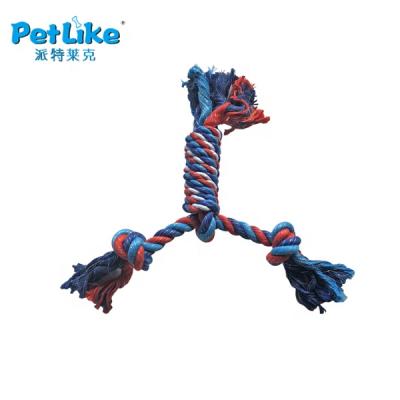 China Viable Mix Color Cotton Rope Twist Rope Dog Chewing Toy Interactive Dog Teething Toy for sale