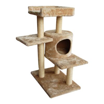 China High Quality Sustainable Classic Cat Tree House Cat Tree House Design Pet Cat Climbing Furniture for sale