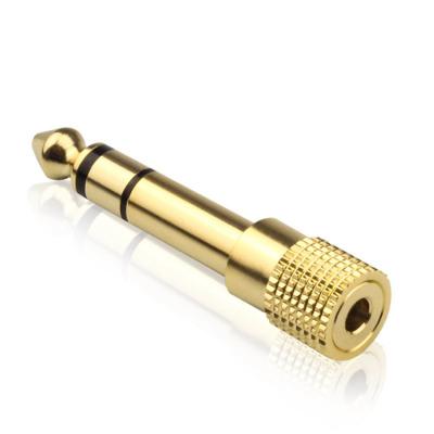 China High Quality PC 6.35mm Male To 3.5mm Female Stereo Audio Adapter Gold Plated for sale