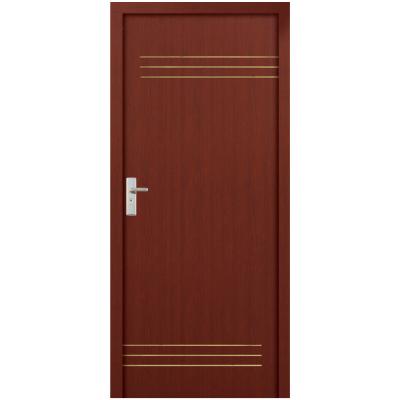 China Modern Design Modern Design Apartment HDF Density Fiberboard PVC Toilet Bathroom Pre Waterproof Indoor Hanging Medium Wood Door for sale