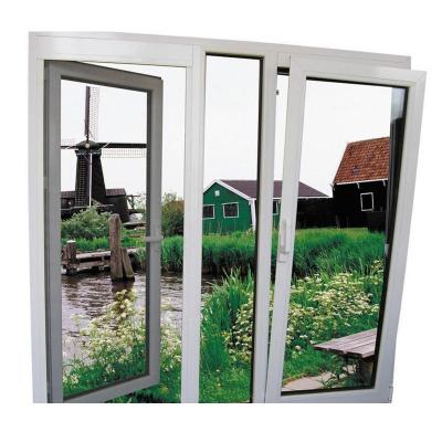 China Manufacture Good Quality Bahamian Hurricane Impact Upvc Folding Screen Sliding Window With Mosquito Net for sale