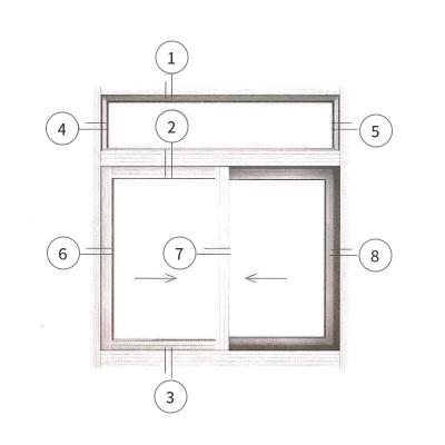 China European Standard Folding Screen Double Panels Swing American Style Vertical Sliding Window for sale