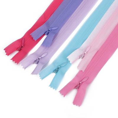 China Manufacture Wholesale 3# Colored Invisible High Quality Nylon Invisible Zipper For Clothes Pants Bags Shoes Or Home Textile for sale